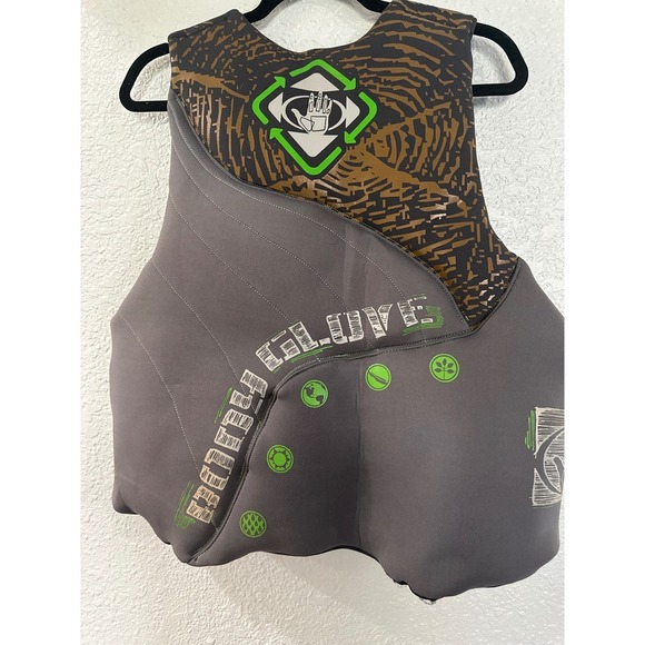 Body Glove ECO Wakeboard Life Vest‎ Impact Guard Watersports Gray Brown Size? - Picture 4 of 10